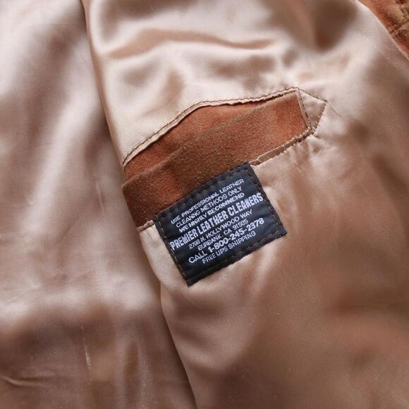 Alan Michael caramel suede leather jacket - Picture 3 of 8